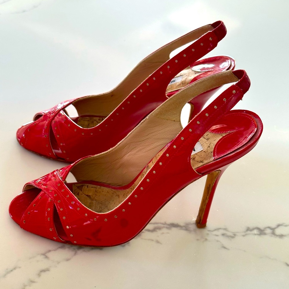 Patten red leather Manolo Blahniks. Perfect condition